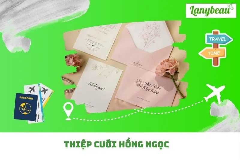 Thiệp Cưới Hồng Ngọc